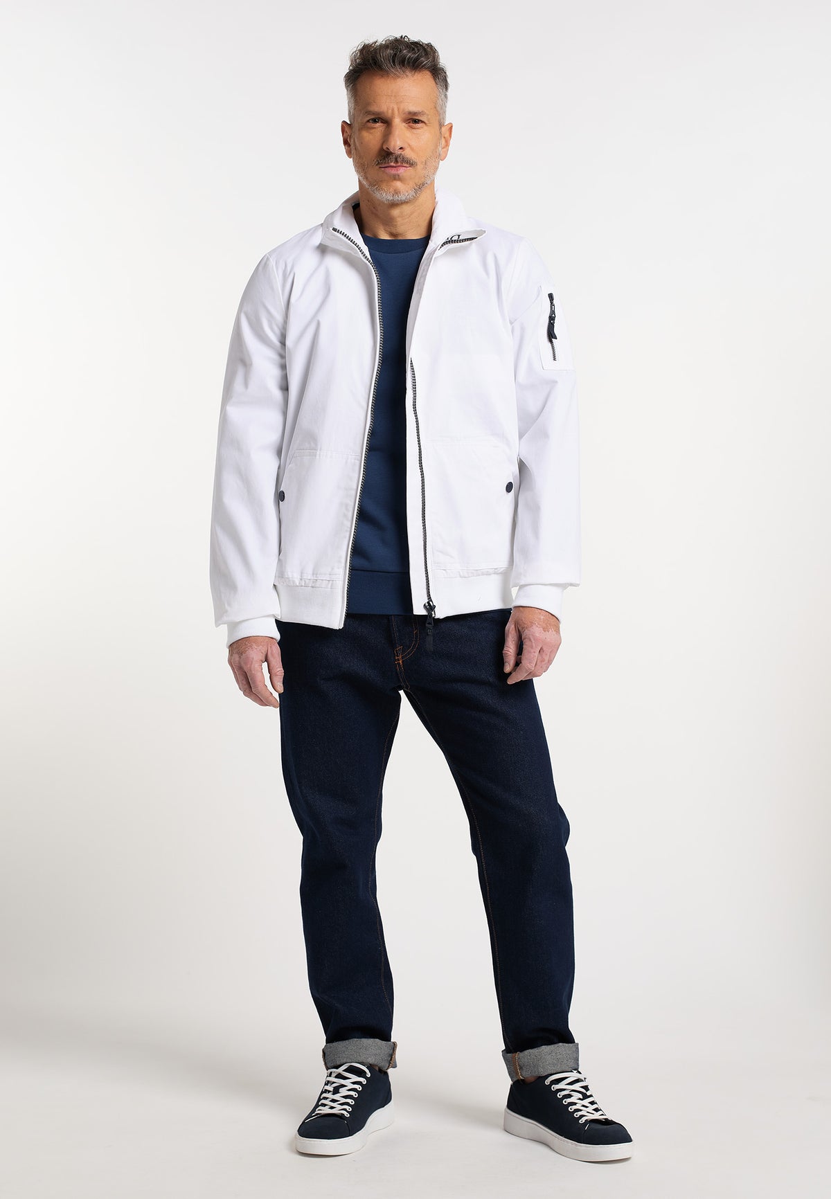 DreiMaster Maritim Herren-Übergangsjacke aus Baumwolle