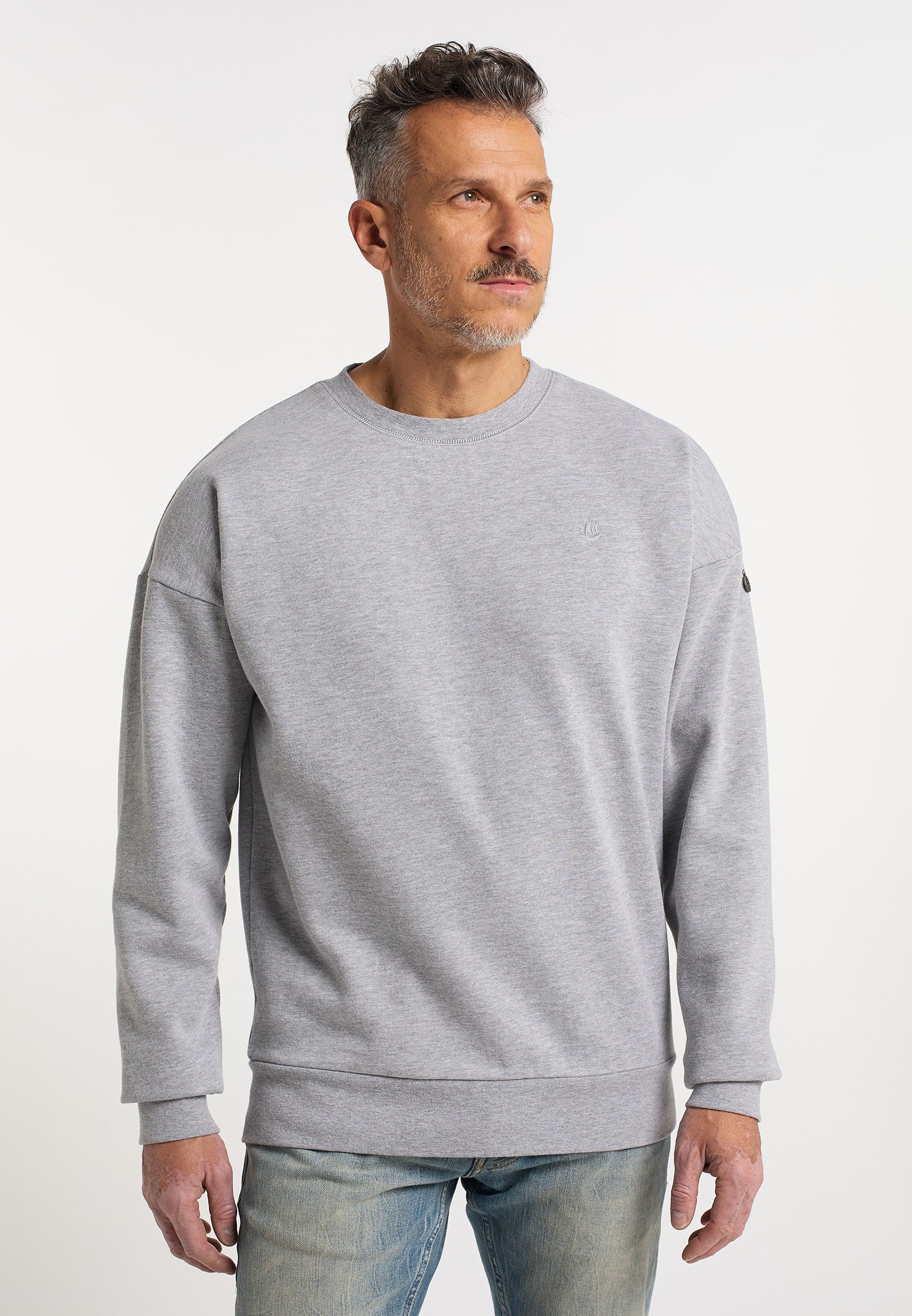 DreiMaster Vintage Herren Sweatshirt mit Rundhalsausschnitt