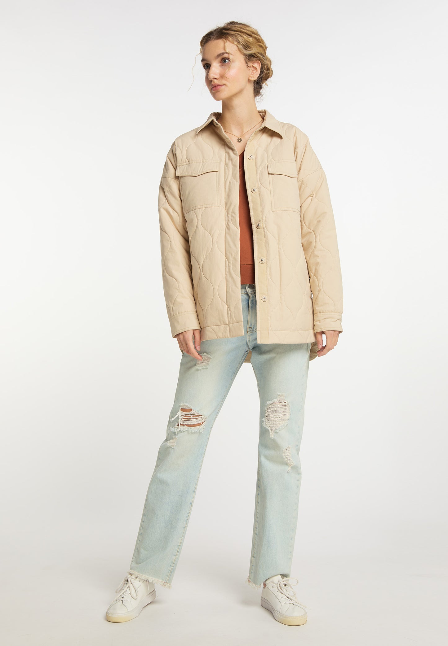 DreiMaster Vintage Damen Baumwoll Overshirt