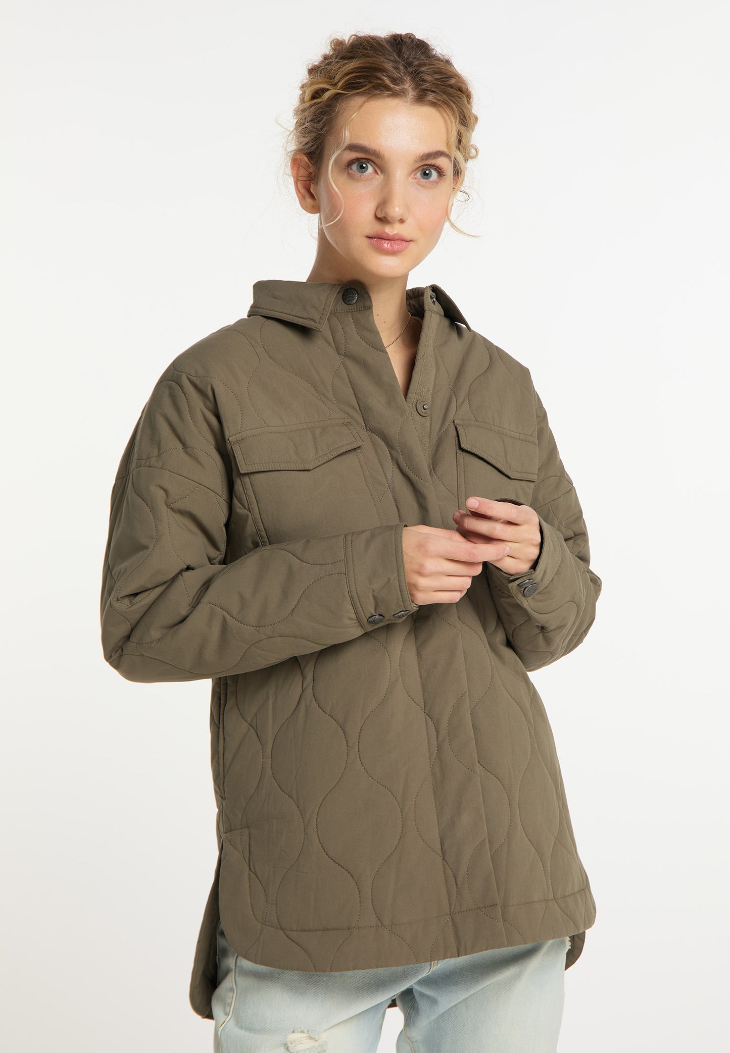 DreiMaster Vintage Damen Baumwoll Overshirt