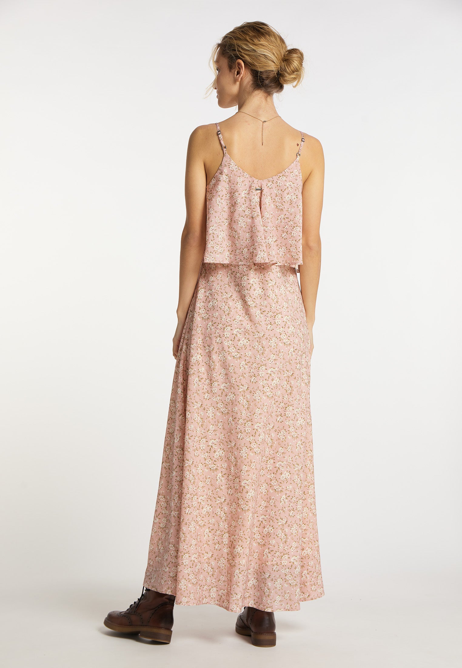 DreiMaster Vintage Damen Maxikleid mit Allover-Print