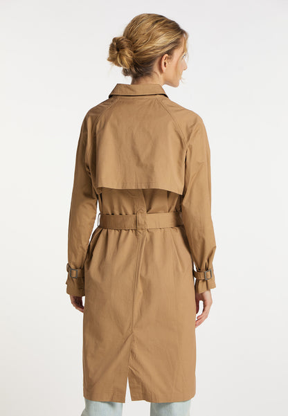 DreiMaster Vintage Women's Trenchcoat aus Baumwolle
