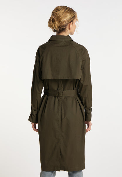 DreiMaster Vintage Women's Trenchcoat aus Baumwolle