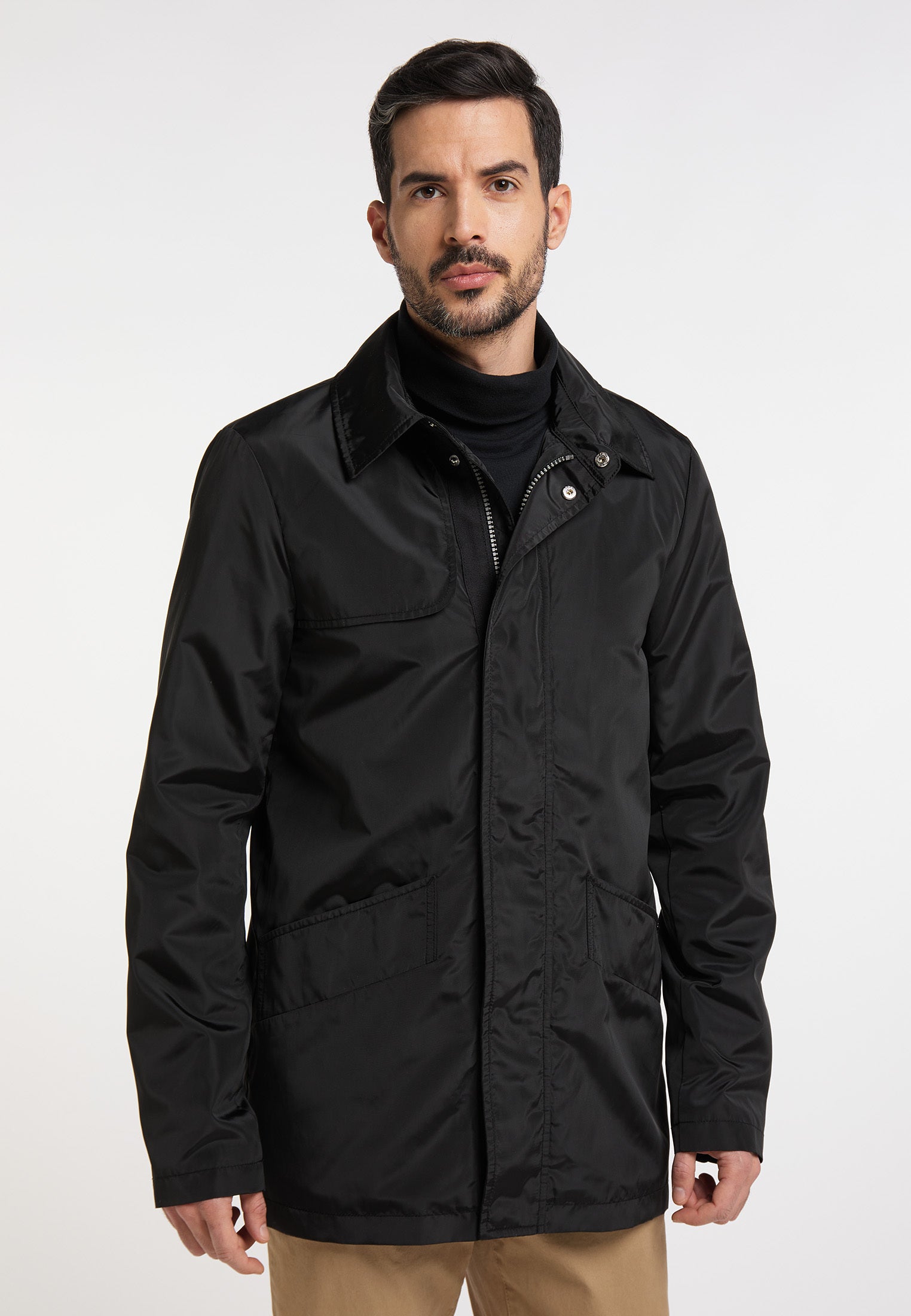 DreiMaster Klassik Herren Kurzer Übergangs-Mantel