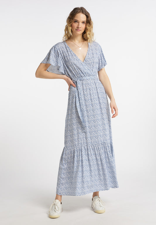 DreiMaster Vintage Damen-Maxikleid mit Blumenprint