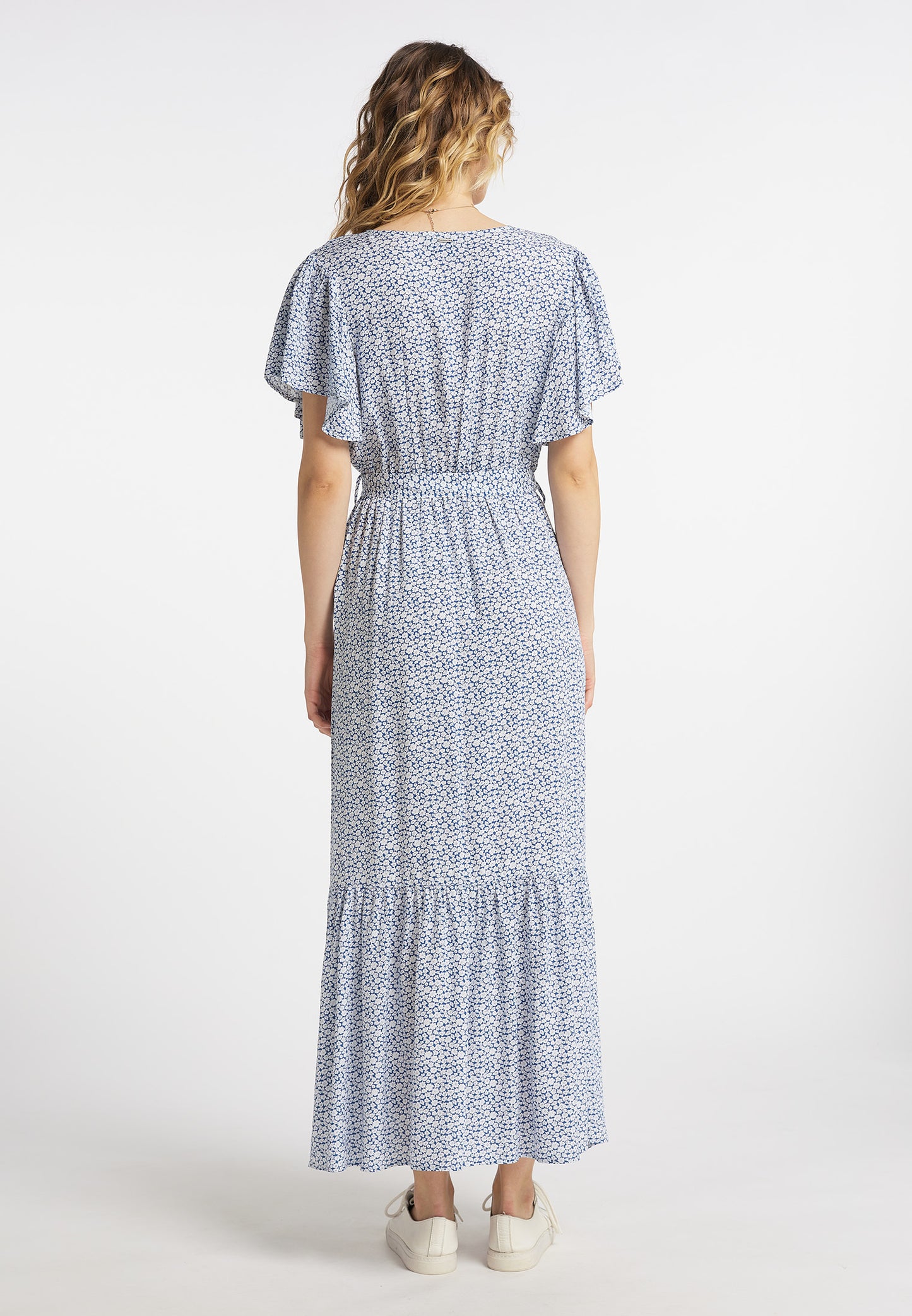 DreiMaster Vintage Damen-Maxikleid mit Blumenprint