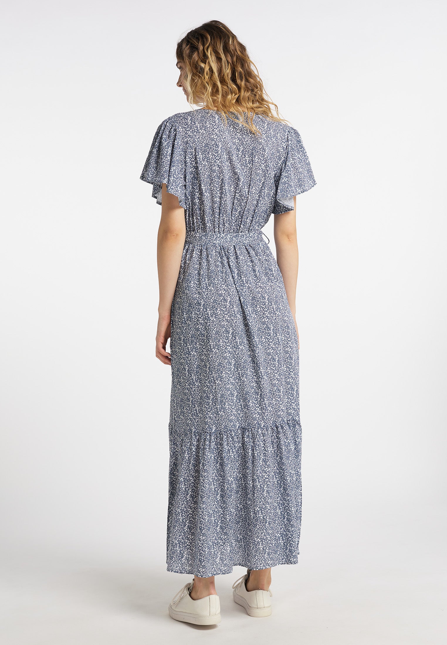 DreiMaster Vintage Damen-Maxikleid mit Blumenprint