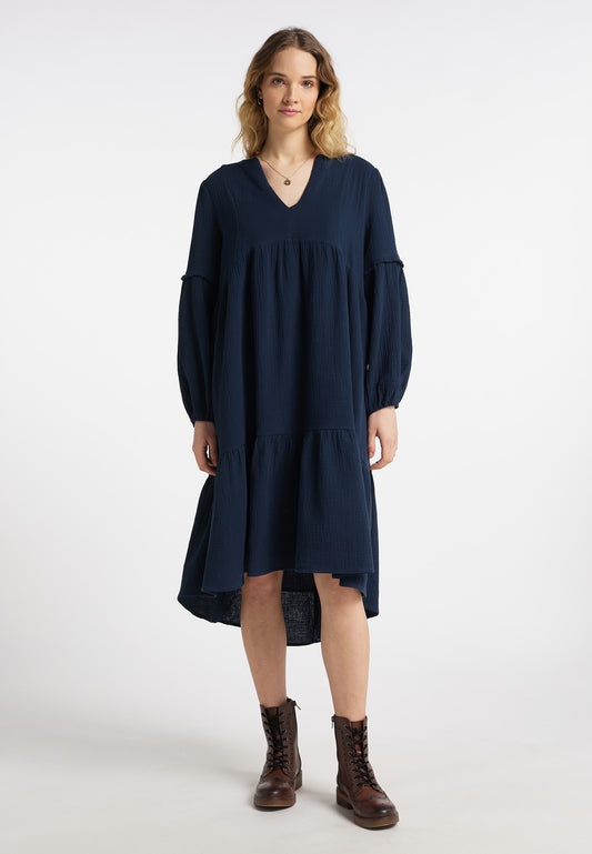 DreiMaster Vintage Damen Weites Musselinkleid
