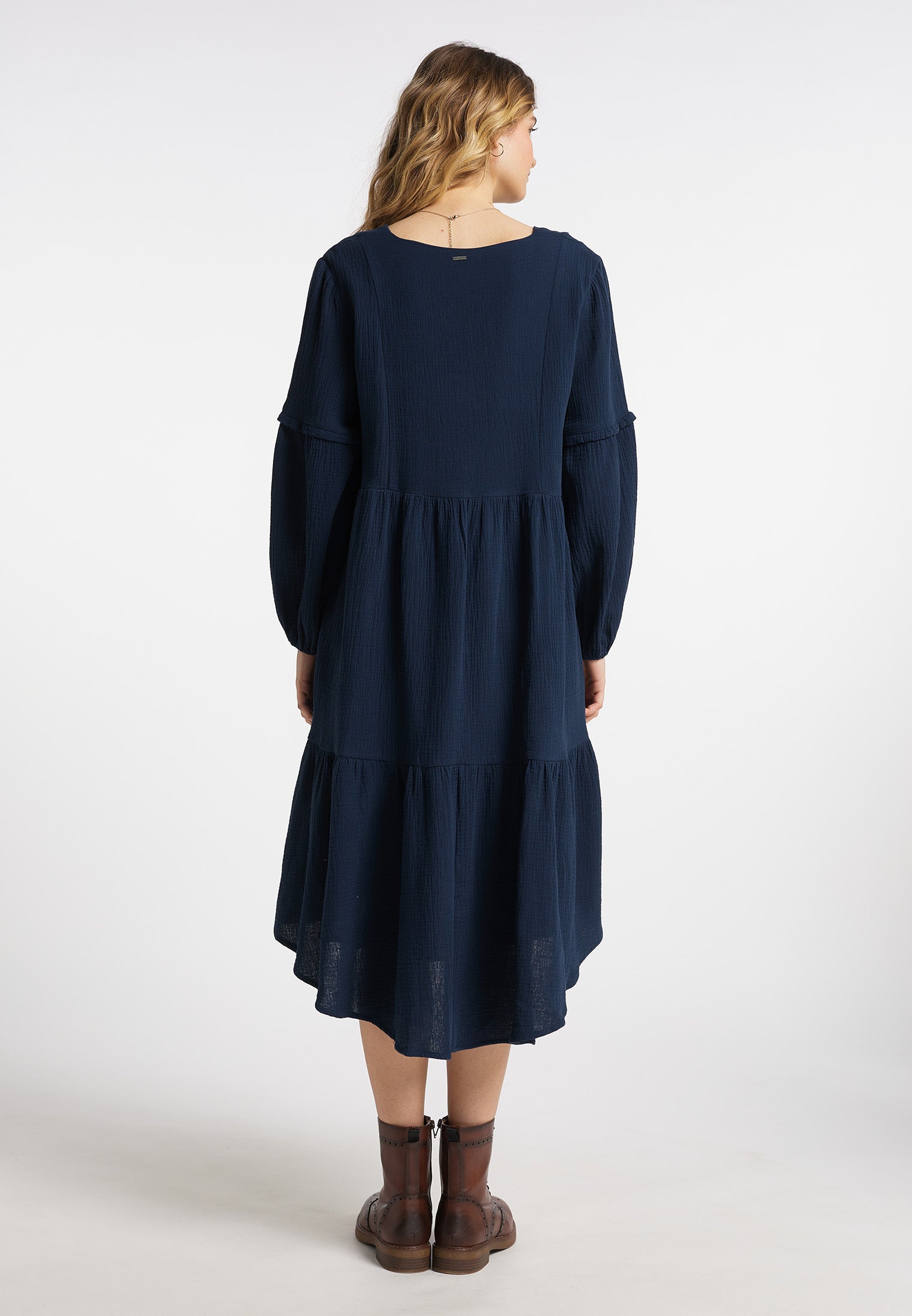 DreiMaster Vintage Damen Weites Musselinkleid