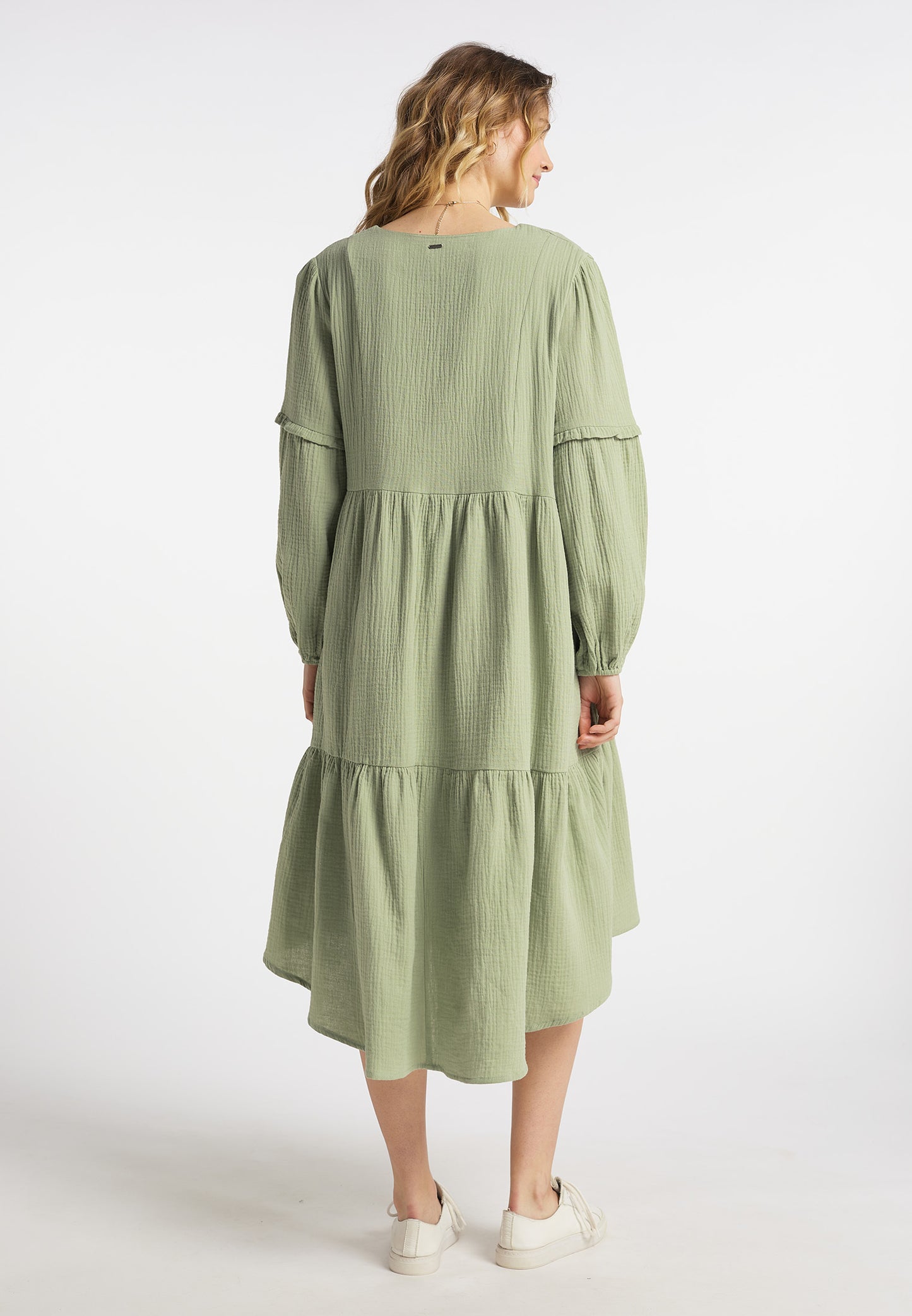 DreiMaster Vintage Damen Weites Musselinkleid