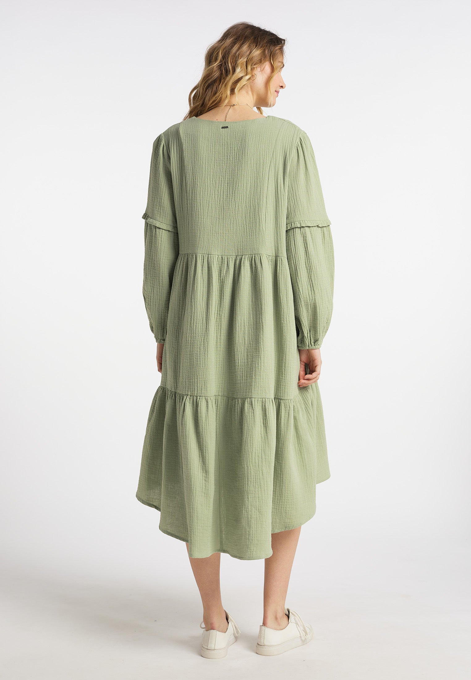 DreiMaster Vintage Damen Weites Musselinkleid