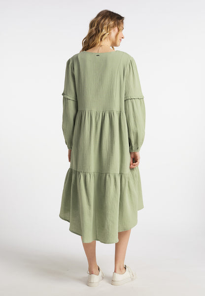 DreiMaster Vintage Damen Weites Musselinkleid