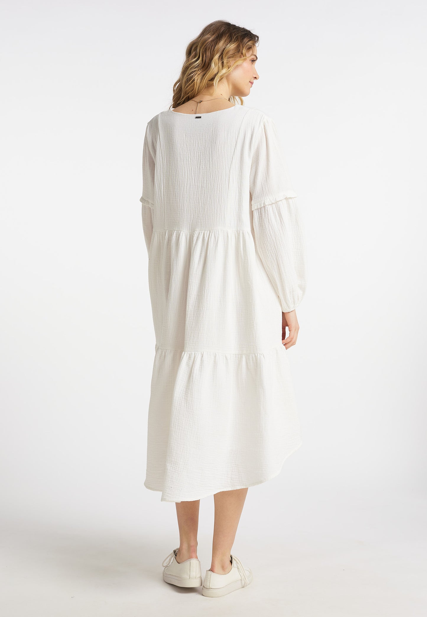 DreiMaster Vintage Damen Weites Musselinkleid