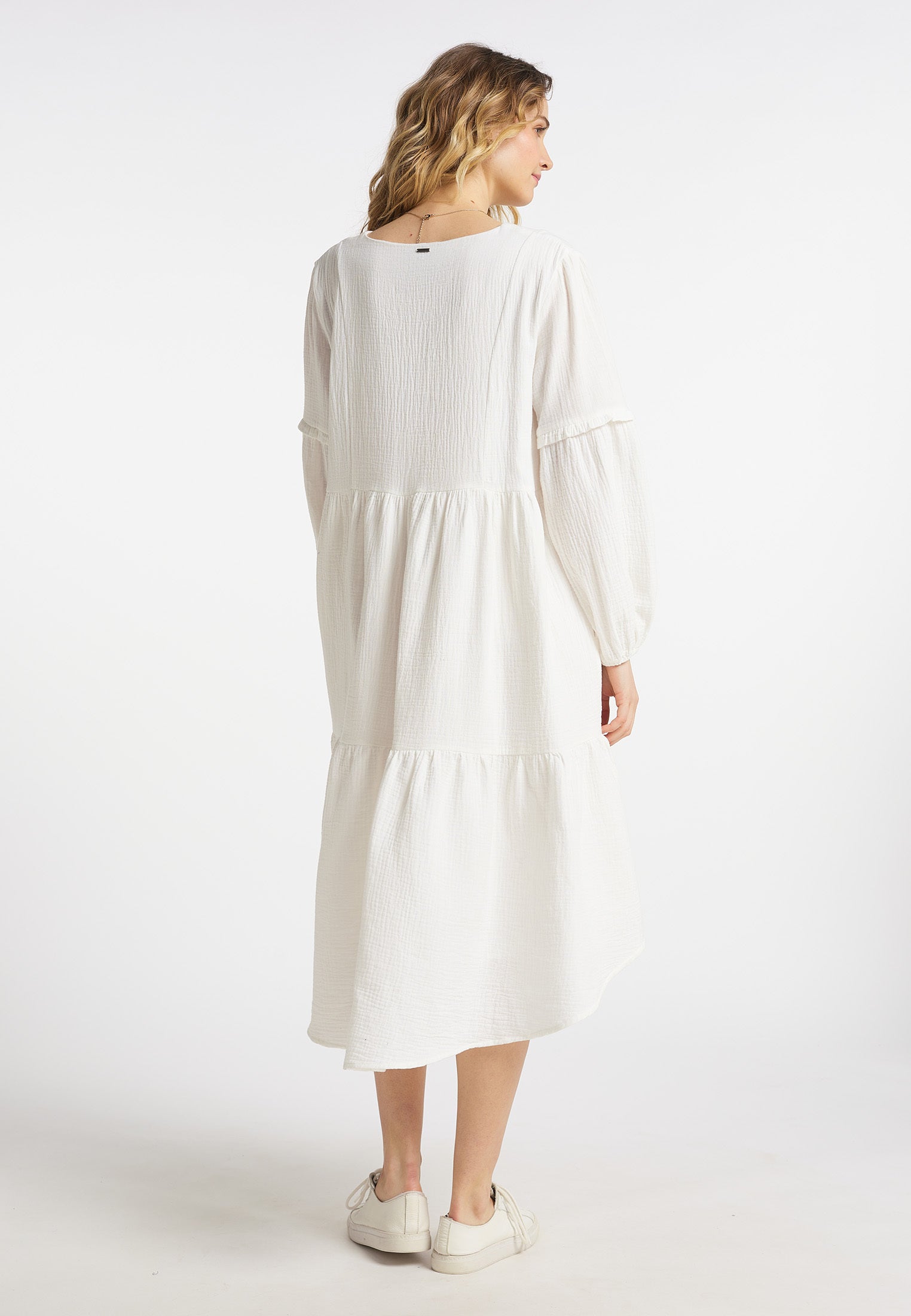 DreiMaster Vintage Damen Weites Musselinkleid