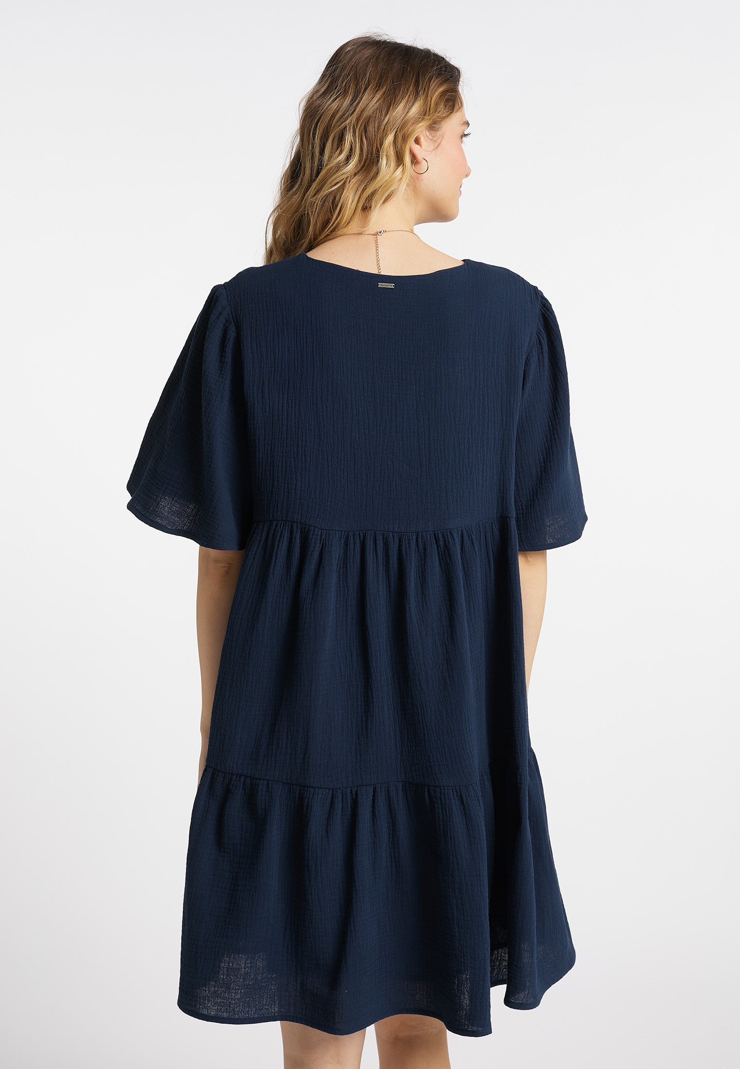 DreiMaster Vintage Damenkleid aus Baumwollmusselin