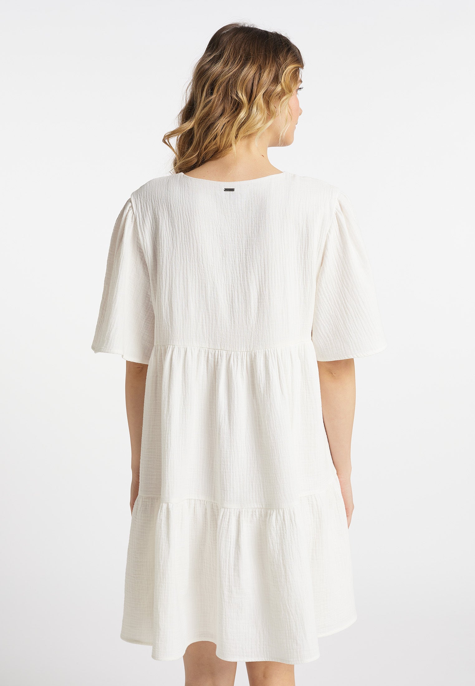 DreiMaster Vintage Damenkleid aus Baumwollmusselin