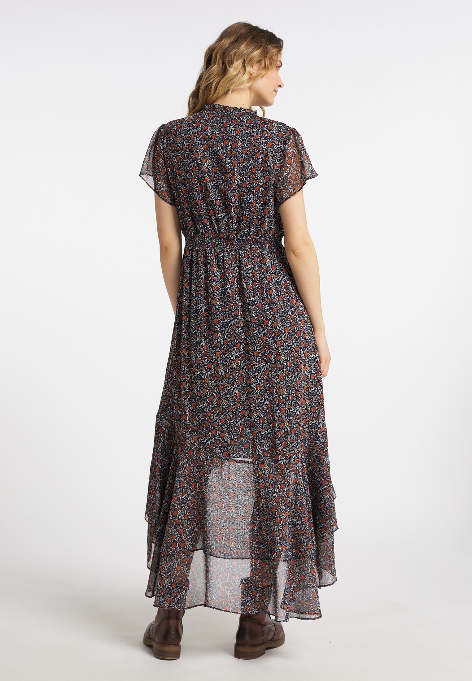 DreiMaster Vintage Damenkleid mit Rüschen