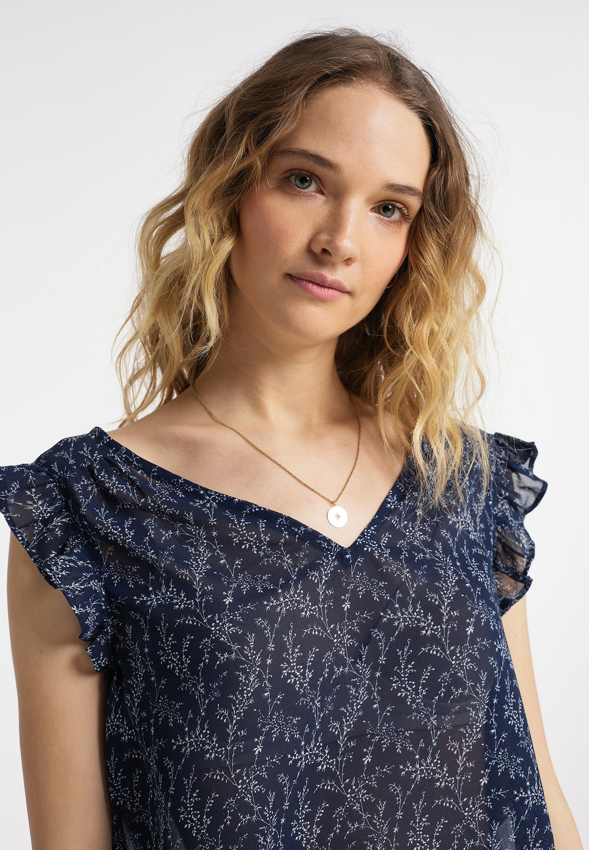 DreiMaster Vintage Damen-Kurzarmbluse