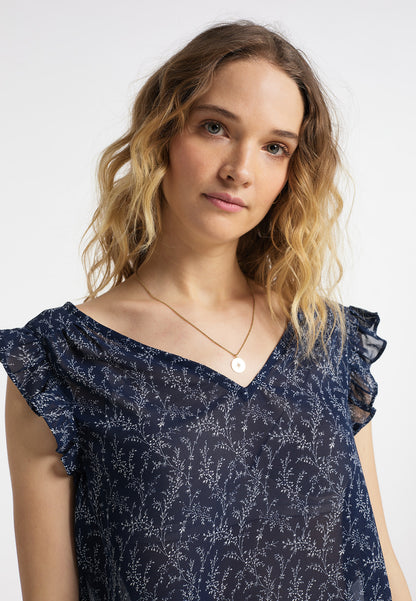DreiMaster Vintage Damen-Kurzarmbluse
