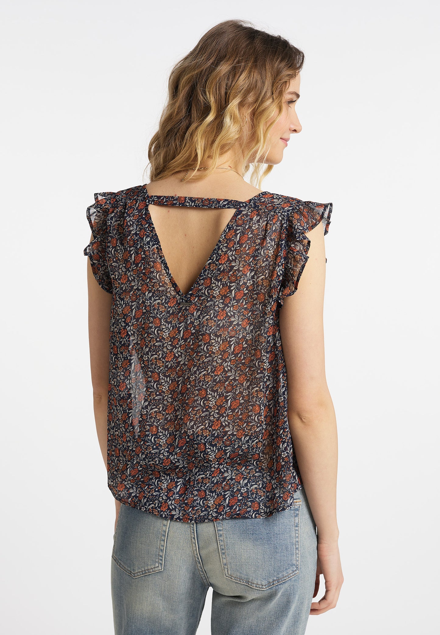 DreiMaster Vintage Damen-Kurzarmbluse