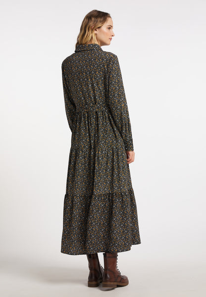 DreiMaster Vintage Damen-Maxikleid mit Blumenprint