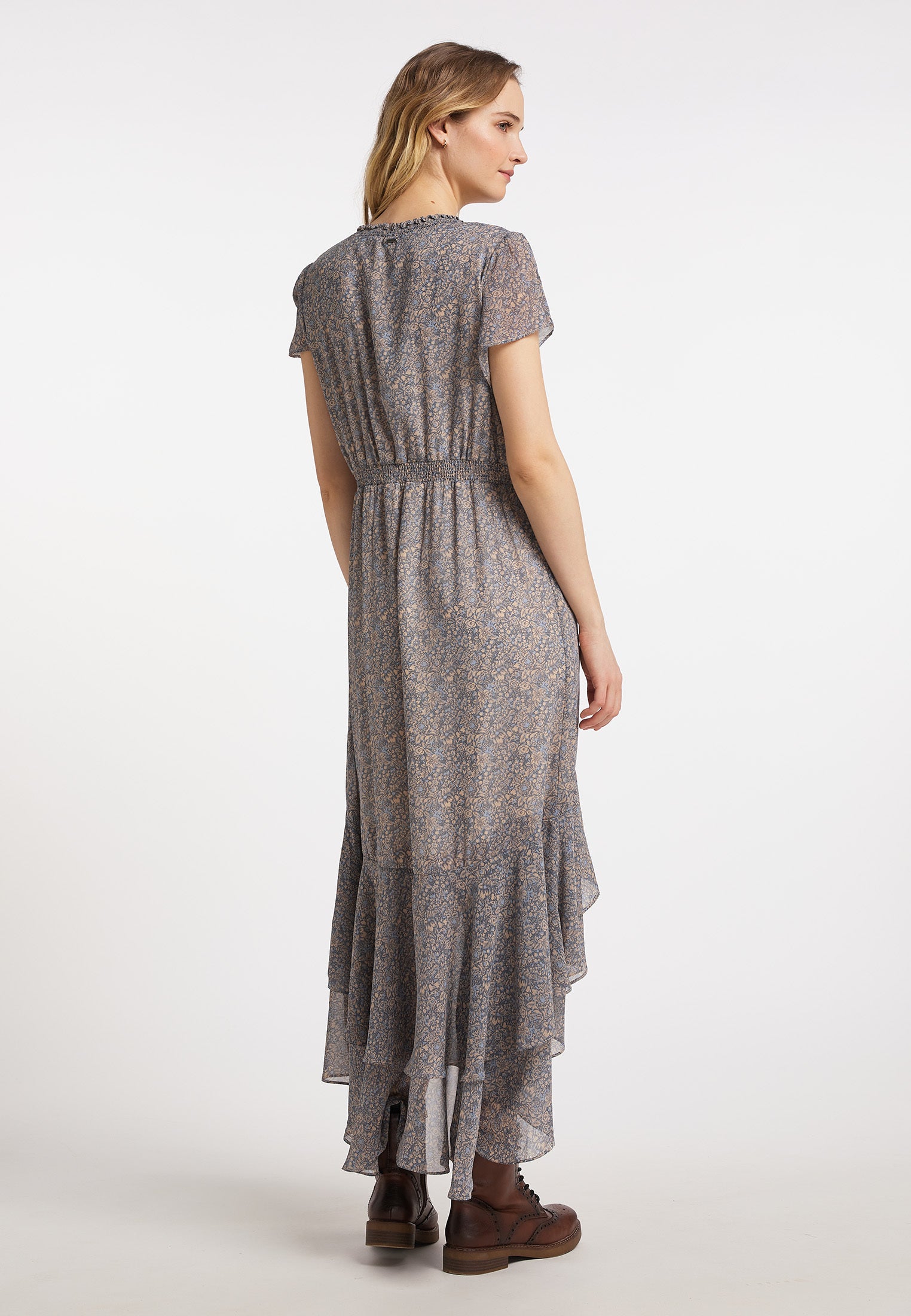 DreiMaster Vintage Damen-Maxikleid mit Allover-Print