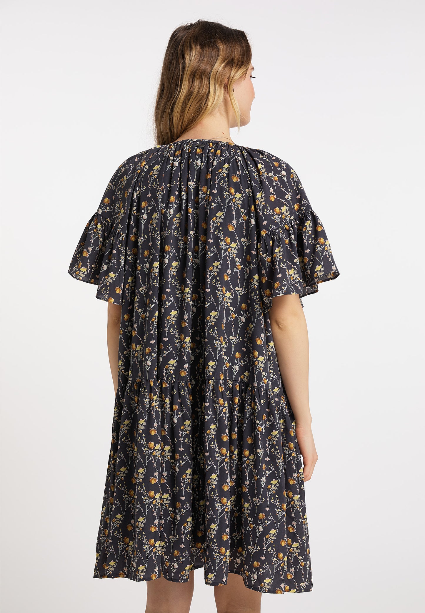 DreiMaster Vintage Damen Weites Midikleid