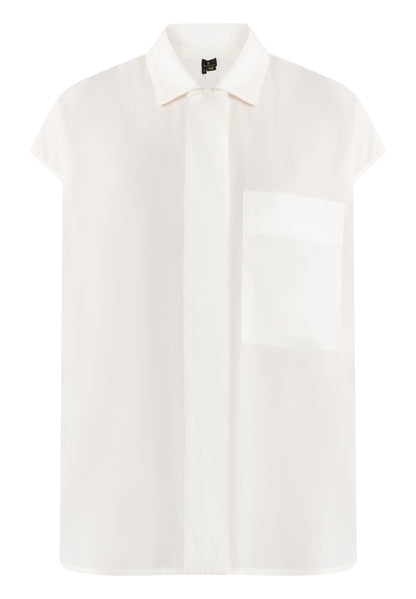 DreiMaster Klassik Damen ärmellose Bluse