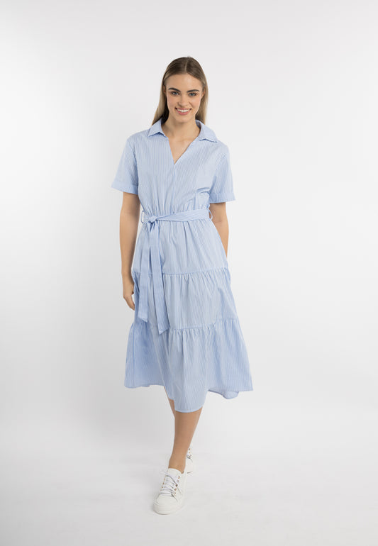 DreiMaster Maritim Damen-Gestreiftes Maxikleid