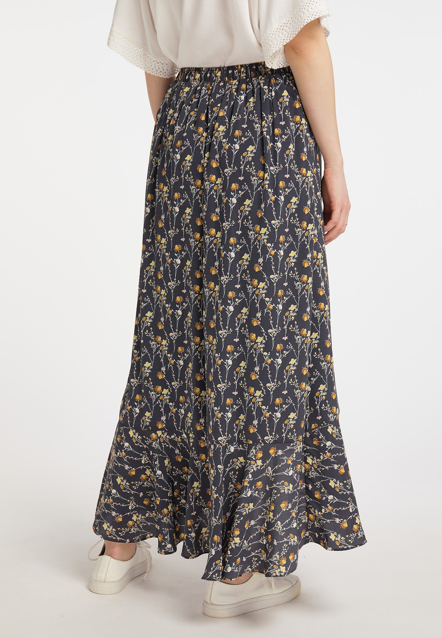 DreiMaster Vintage Damen-Midirock mit Volant
