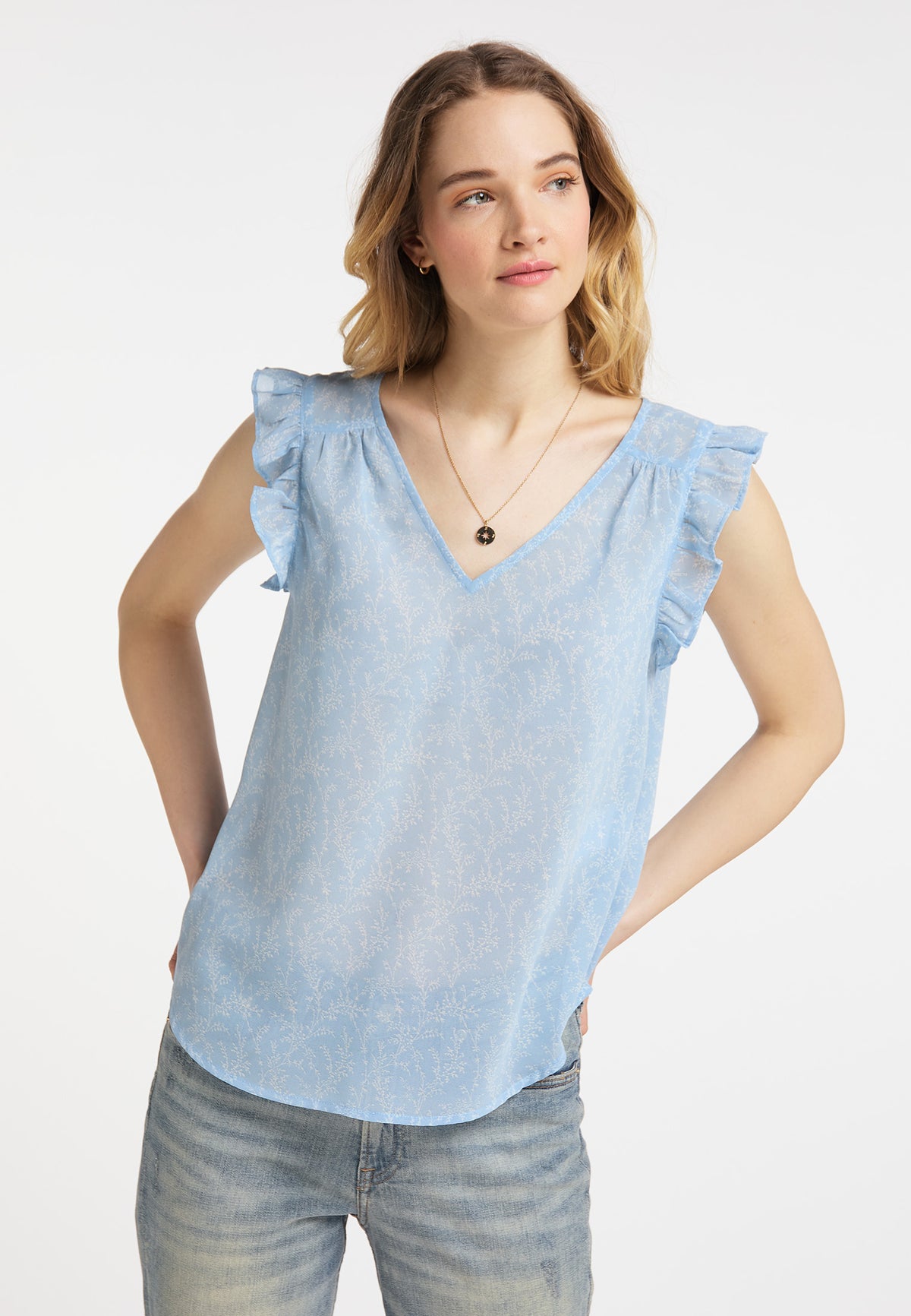 DreiMaster Vintage Damen-Kurzarmbluse