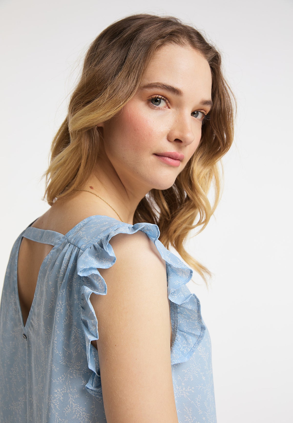 DreiMaster Vintage Damen-Kurzarmbluse