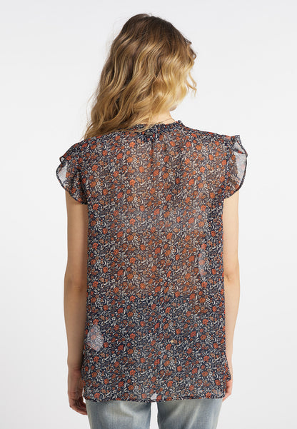 DreiMaster Vintage Damen-Kurzarmbluse