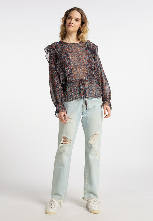 DreiMaster Vintage Damen Langarmbluse