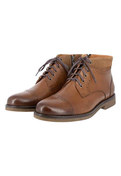 DreiMaster Vintage Men's Boots mit Brogue-Lochung