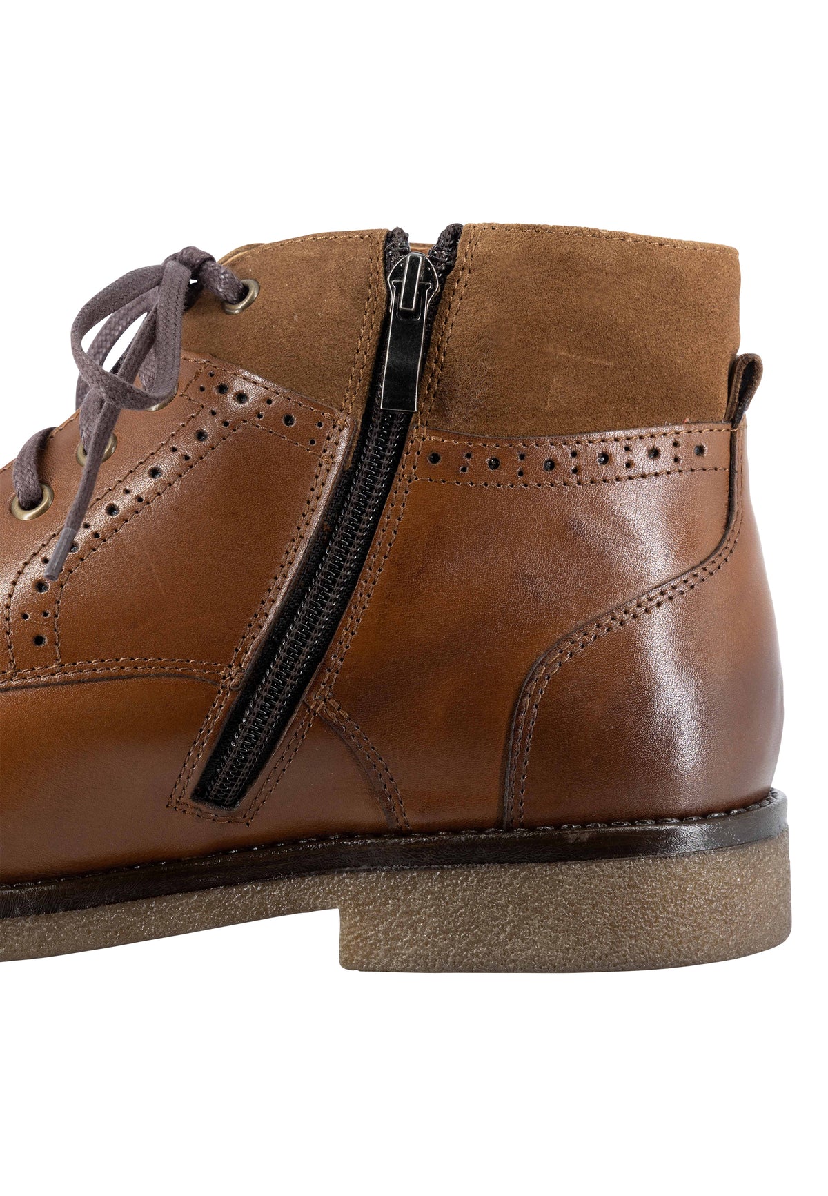 DreiMaster Vintage Men's Boots mit Brogue-Lochung
