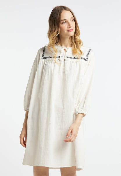 Midikleid mit Stickerei