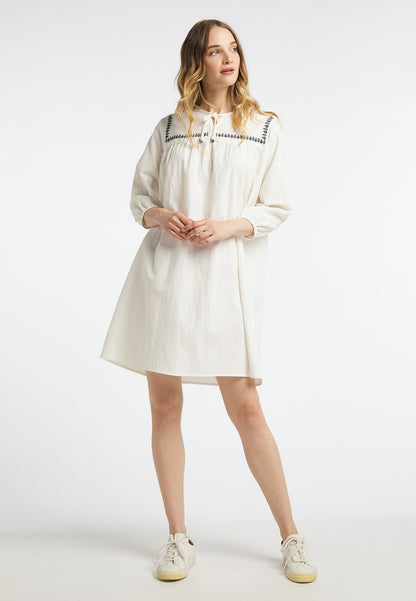 Midikleid mit Stickerei