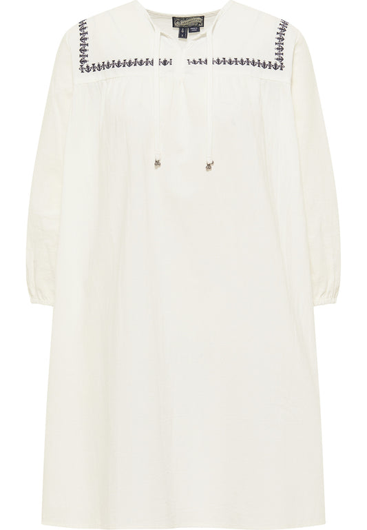 Midikleid mit Stickerei