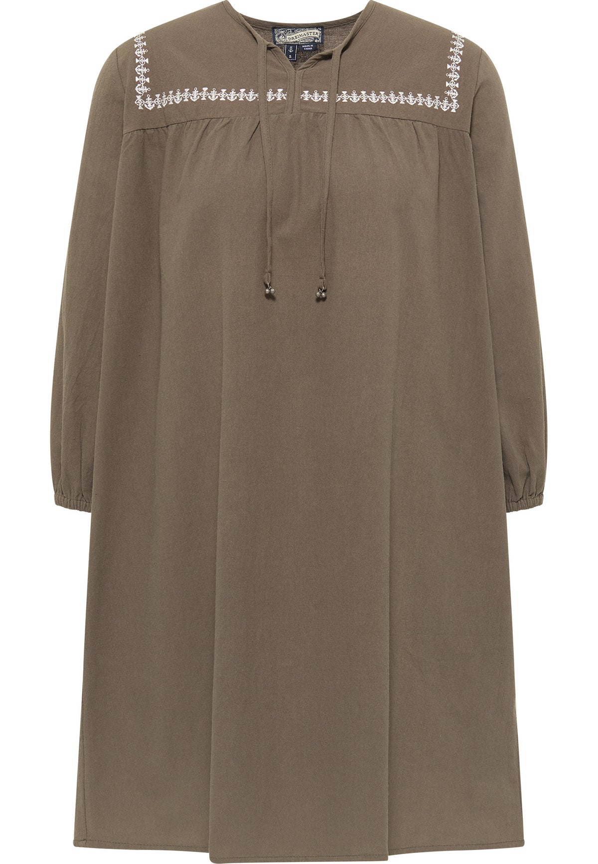 DreiMaster Vintage Midikleid mit Stickerei