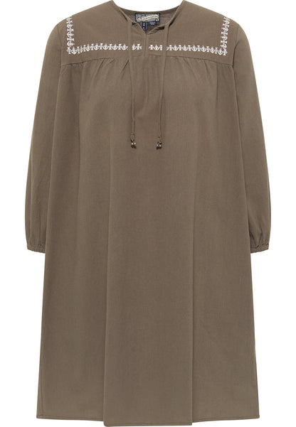 Midikleid mit Stickerei
