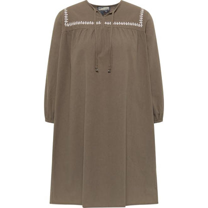 Midikleid mit Stickerei