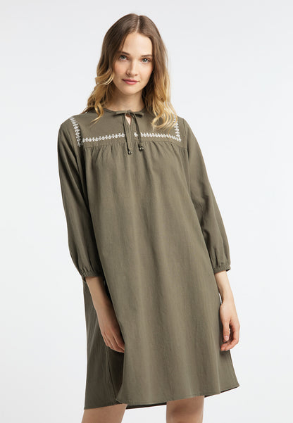 Midikleid mit Stickerei