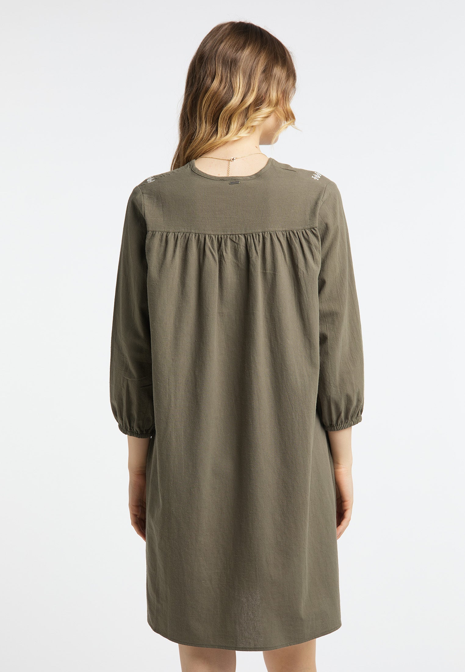 Midikleid mit Stickerei