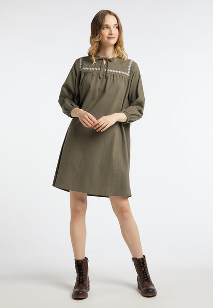 Midikleid mit Stickerei
