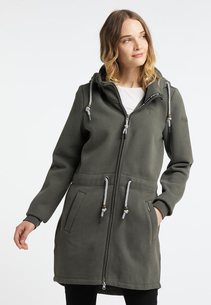 Lange Sweatjacke