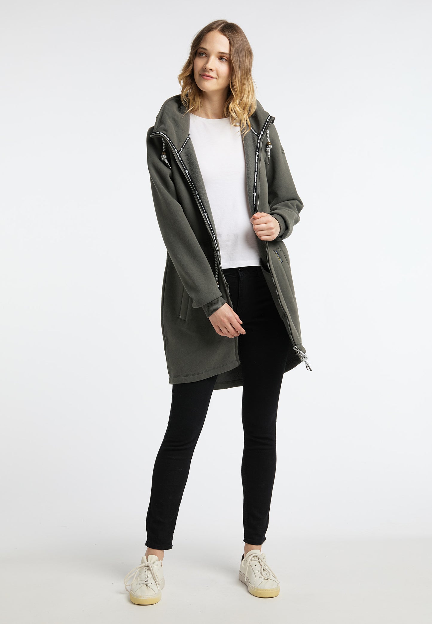 Lange Sweatjacke