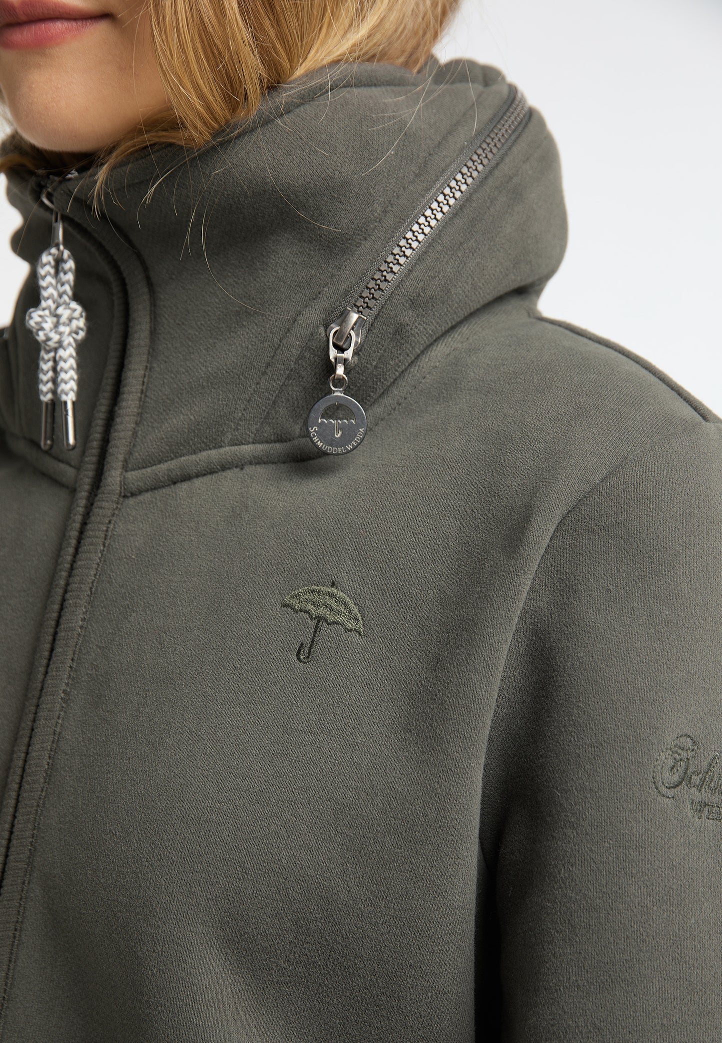 Lange Sweatjacke