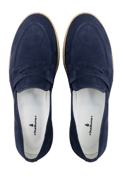 DreiMaster Maritim Men's Suede Penny Loafers - Schmuddelwedda Shop
