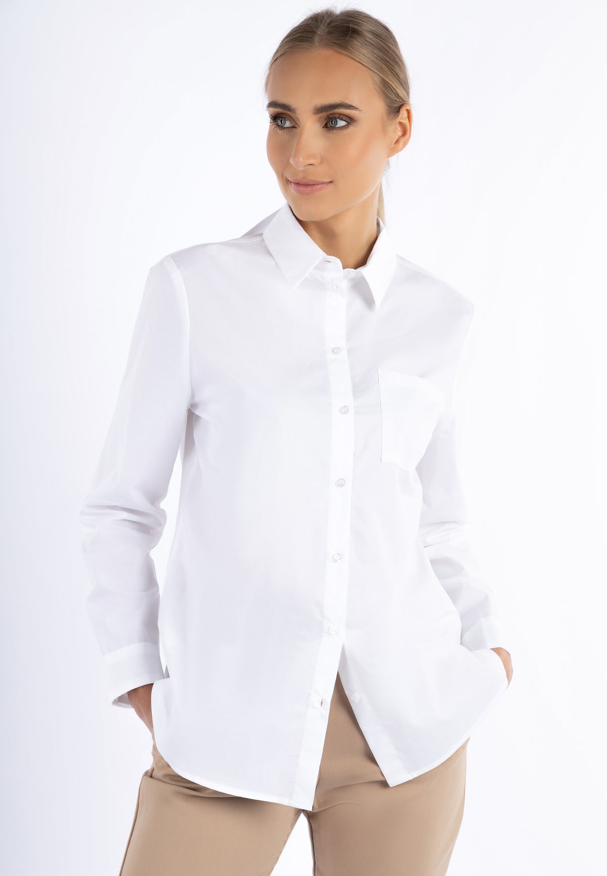 DreiMaster Klassik Damen-Hemdbluse